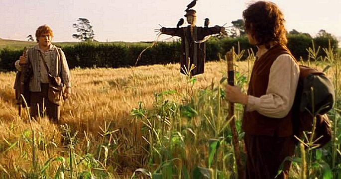 Frodo a Sam se strašákem.jpg